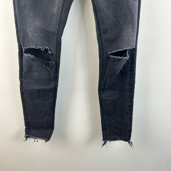 One X OneTeaspoon womens sz 23 High Waist Freebird II Jeans Raw Hem distressed - Picture 2 of 9